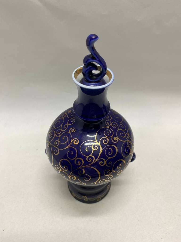 Графин штоф кобальт Возрождение 25 см