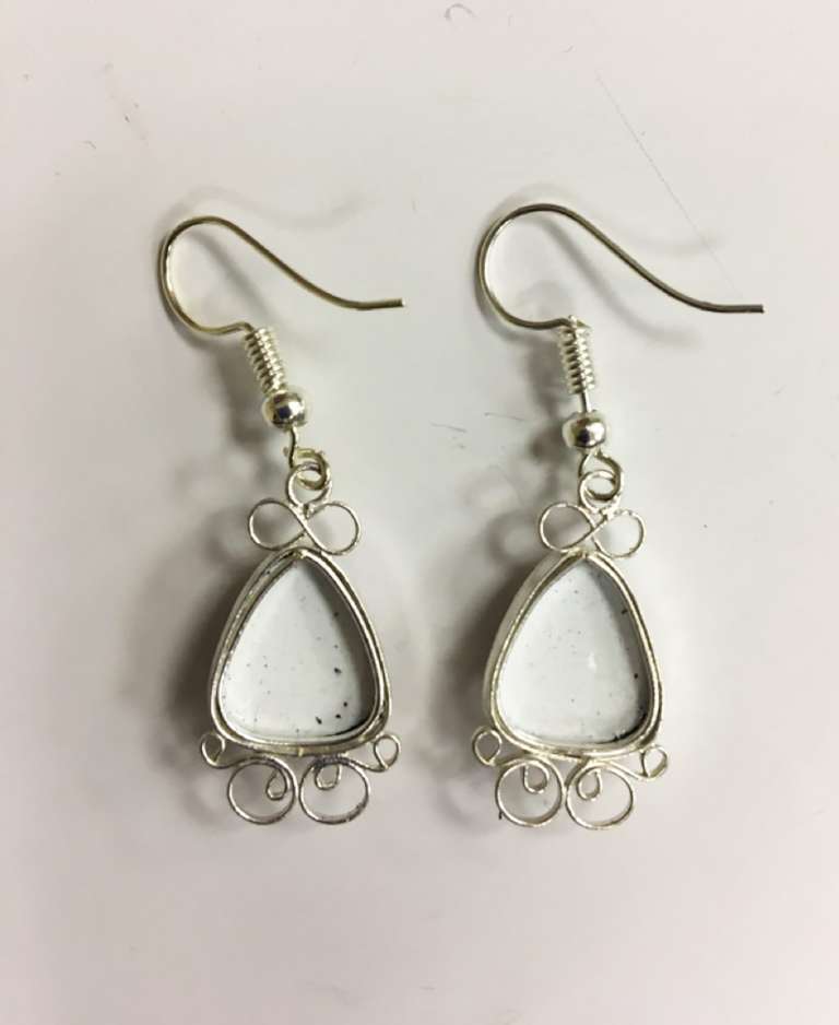 Серьги "Финифть", серебрение (сост. на фото)