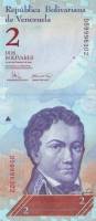2008 Банкнота Венесуэла 2008 год 2 боливара Франсиско Миранда   UNC