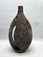 Ваза напольная настольная смола под дерево высота 48,5 см