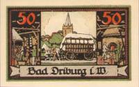 (№1921) Банкнота Германия 1921 год "50 Pfennig"