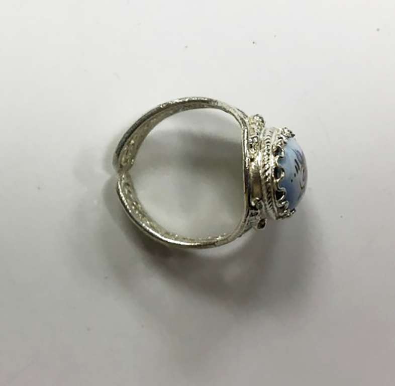 Перстень "Финифть", серебрение (сост. на фото)