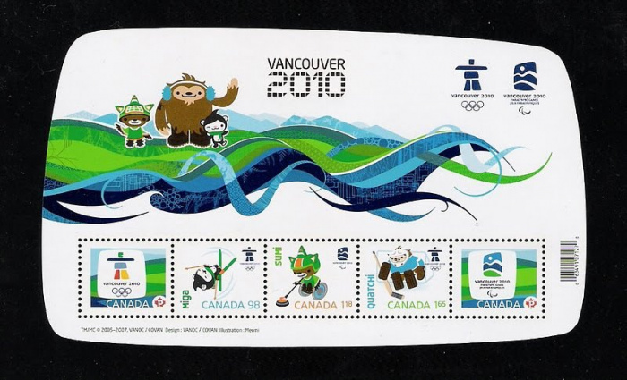 (№2009-109) Блок марок Канада 2009 год &quot;Почтовый блок с надпечаткой&quot;, Гашеный