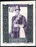 (1960-017a) Марка Польша "Любско (Мужской)" Без перфорации   Национальная одежда III O