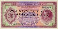 (№1939P-7) Банкнота Бермудские острова 1939 год "2 Shillings 6 Pence"