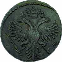 (1738) Монета Россия 1738 год 1/2 копейки  Орёл 1738 г. Деньга Медь  UNC