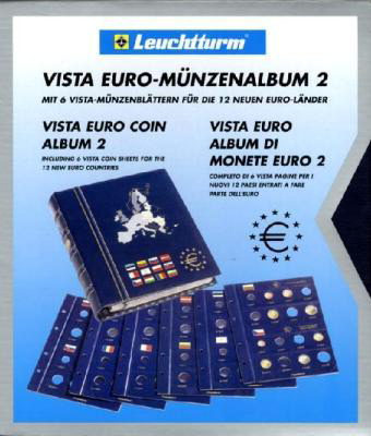 Альбом Оптима Euro-Classic, без футляра, с листами для монет Euro Том 2, Leuchtturm