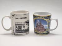 Чашки кружки чайные 2 шт Санкт Петербург сувенир фарфор