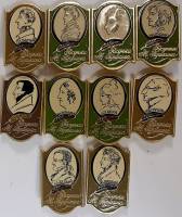 Набор значков знаков (10 шт.) СССР "Рисунки А. Пушкина" На булавке 