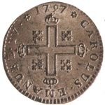 (№1797c80 (Карло Эмануэле И.)) Монета Италия 1797 год 1 Soldo (Карло Эмануэле И.)