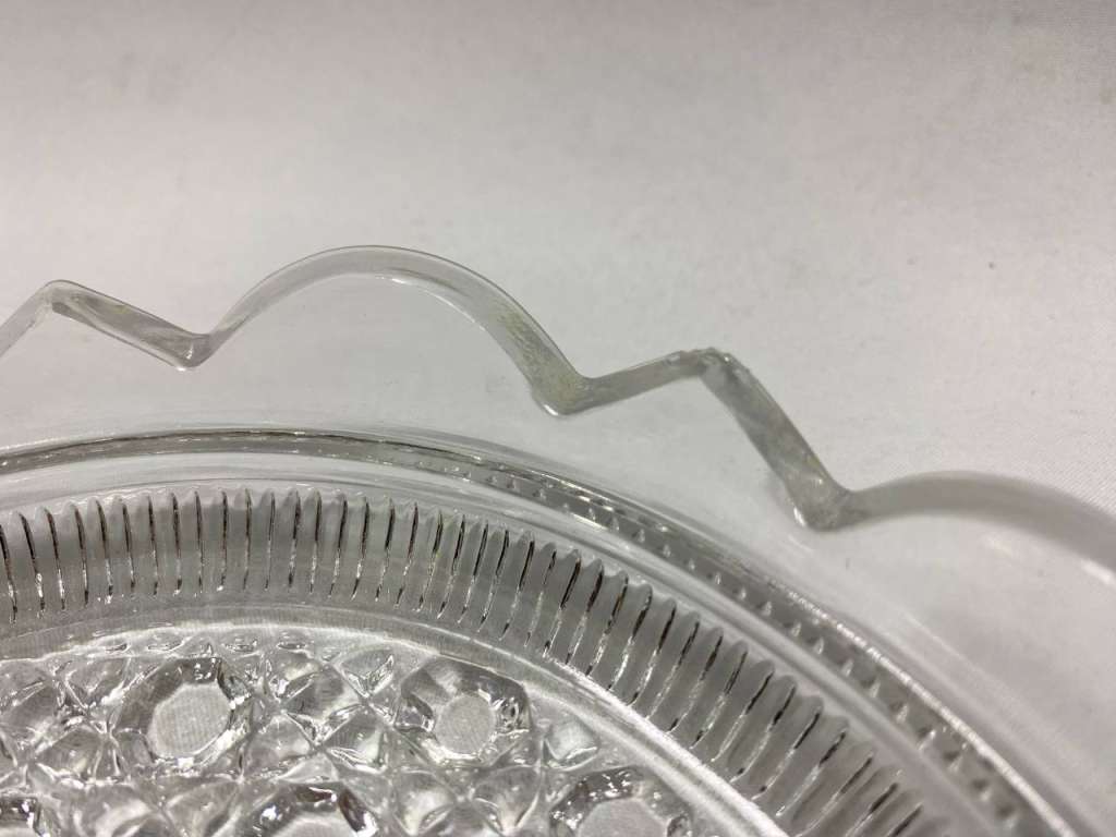 Масленка с крышкой, стекло, СССР, 16 см