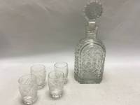 Графин + 4 стопки, хрусталь СССР