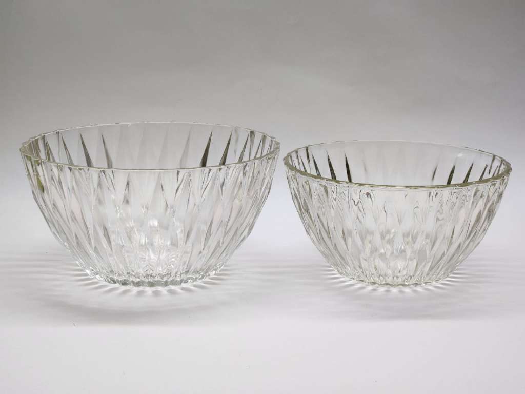 Салатники 4 штуки стекло СССР винтаж большие глубокие