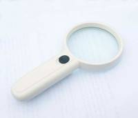 Лупа карманная MG6B-5, 75 мм, белого цвета, 3-х кратная с подсветкой, Производство Китай