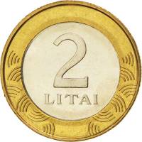 () Монета Литва 1998 год 2  ""   Биметалл  UNC