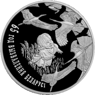 (089) Монета Беларусь 2009 год 1 рубль &quot;65 лет освобождения Беларуси&quot;  Медь-Никель  PROOF