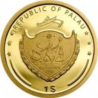 (№2006) Монета Палау 2006 год 1 Dollar (Четыре Листа Клевера)