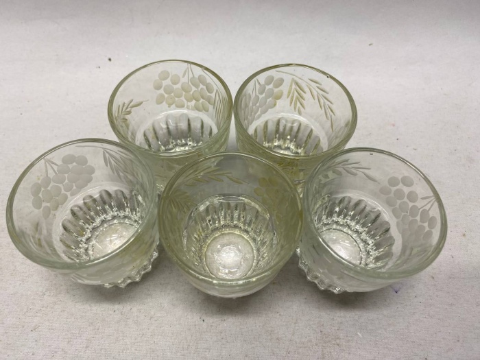 Стопка хрусталь алмазная резка 5 шт