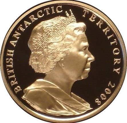 (№2008km1) Монета Британская Антарктическая территория 2008 год 2 Pounds (100-летию Гранта Патентным