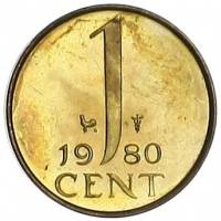 () Монета Нидерланды (Голландия) 1950 год 1 цент   Бронза  UNC