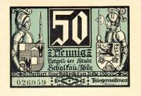 (№1921) Банкнота Германия 1921 год "50 Pfennig"