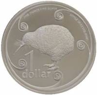 (№2004km152) Монета Новая Зеландия 2004 год 1 Dollar (Маленькие пятнистые КИВИ)