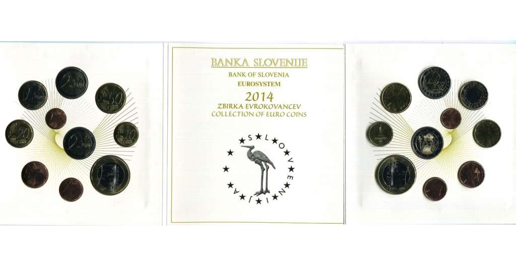 (2014, 10 м) Набор монет Словения 2014 год &quot;200 лет со дня рождения Иоганна Пучера&quot;   UNC