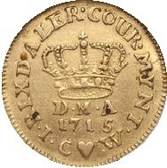 (№1715km510) Монета Дания 1715 год frac12; Ducat (1 Rixdaler Куранта)