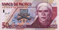 () Банкнота Мексика 1998 год 50  ""   UNC