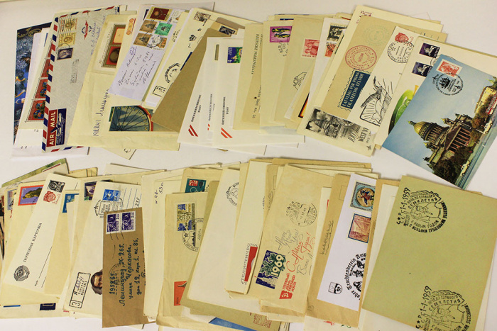 Коллекция художественных конвертов разных стран, спецгашение (119 штук, примеры на фото)