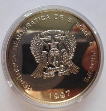 (1997) Монета Сан-Томе и Принсипи 1997 год 2000 добра &quot;Швейцария&quot;  Никель Медь-Никель  PROOF