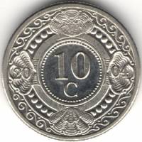 (№1989km34) Монета Ниделандские Антильские острова 1989 год 10 Cents