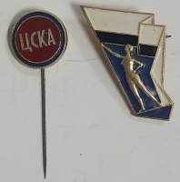 Набор значков знаков (2 шт.) СССР "Спорт" Игла 