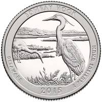 029p Монета США 2015 год 25 центов Бомбай-Хук  Медь-Никель  UNC