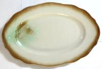 Блюдо, керамика, Ленинградский з-д Строй Фаянс,  30*20*2 см., СССР (сост. на фото)