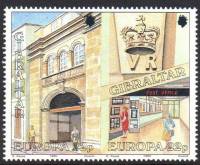 (№1990-590) Лист марок Гибралтар 1990 год "Европа", Гашеный