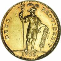 (№1794km147 (bern)) Монета Швейцария 1794 год 2 Duplone