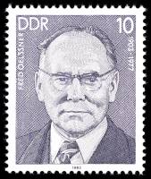 (1983-006) Марка Германия (ГДР) "Фред Олснер"    Известные личности II Θ