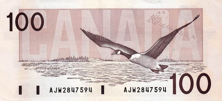 (1988) Банкнота Канада 1988 год 100 долларов &quot;Роберт Борден&quot; Тиссен-Кроу  XF