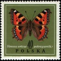 (1967-059) Марка Польша "Крапивница"   Бабочки II Θ