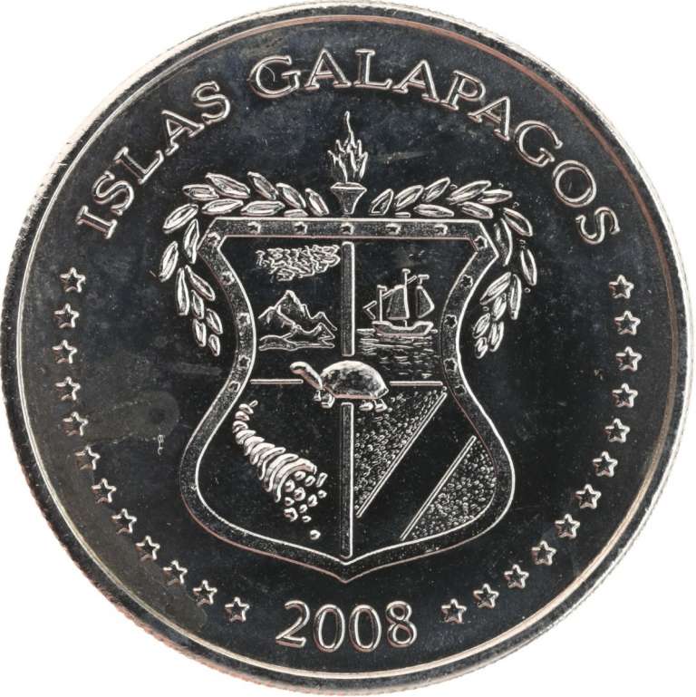 (2008) Монета Галапагосские острова 2008 год 50 центов &quot;Птица&quot;  Никель  UNC