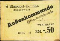(№1944) Банкнота Германия 1944 год "0.50 Reichsmark"