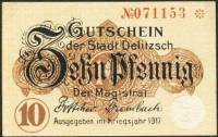(№1917) Банкнота Германия 1917 год "10 Pfennig"