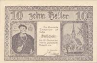 (№1920) Банкнота Австрия 1920 год "10 Heller"