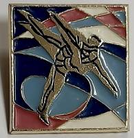 Значок Знак СССР "Фигурное катание" На булавке 