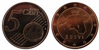 (2017) Монета Эстония 2017 год 5 евроцентов   Сталь, покрытая медью  UNC