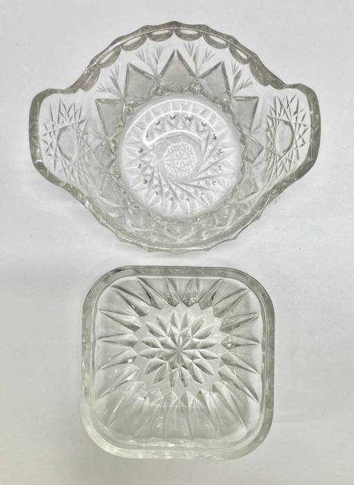 Салатник конфетница + розетка, хрусталь