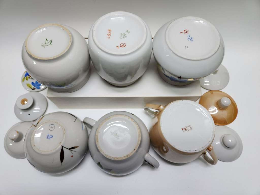 Сахарницы 6 штук фарфор