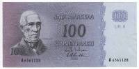 1963 Litt A Банкнота Финляндия 1963 год 100 марок Юхан Снельман Valvanne - Luukka  XF
