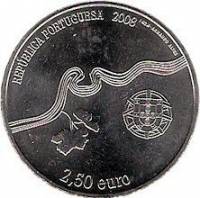 (2008) Монета Португалия 2008 год 2,5 евро "Виноградная долина Дору"  Медь-Никель  UNC